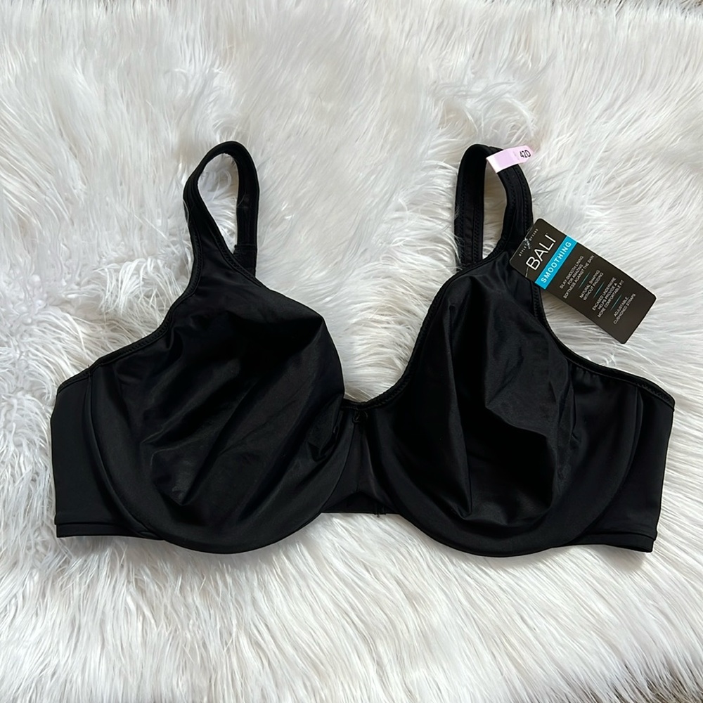 Bali black smoothing bra 42D NWT
